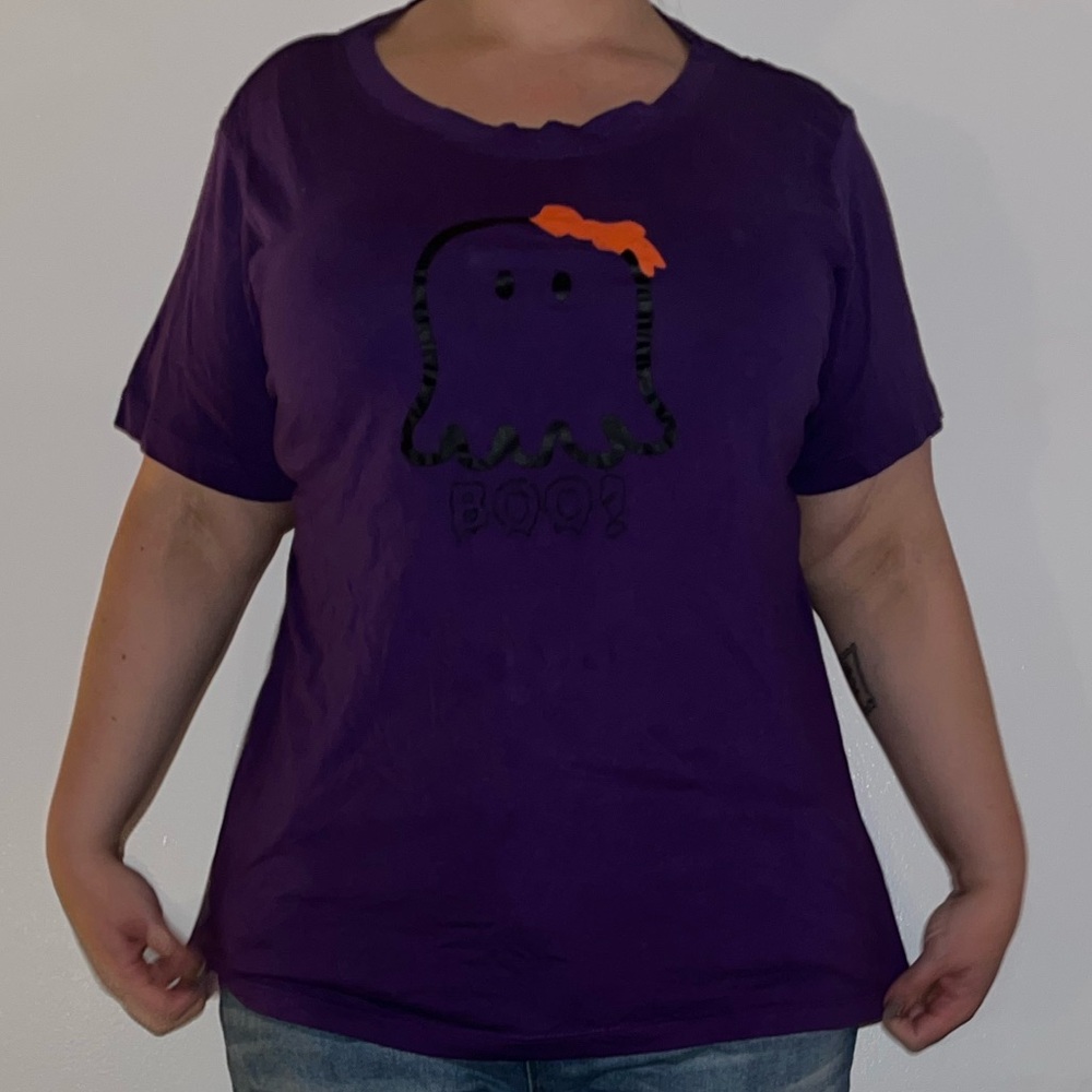 Purple Ghost Graphic Tee